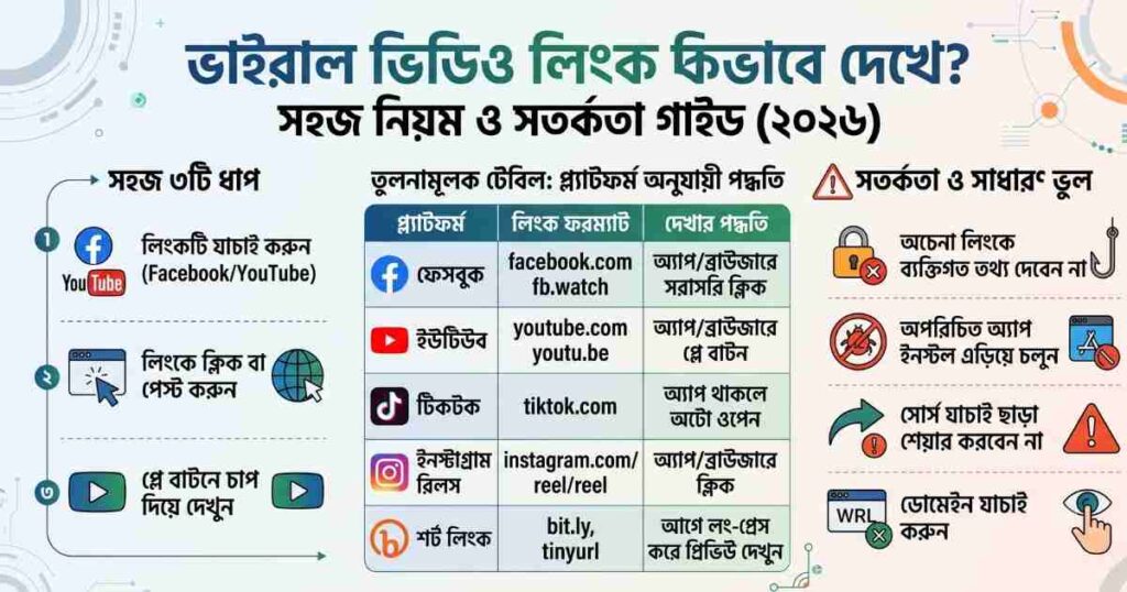 ভাইরাল ভিডিও লিংক কিভাবে দেখে