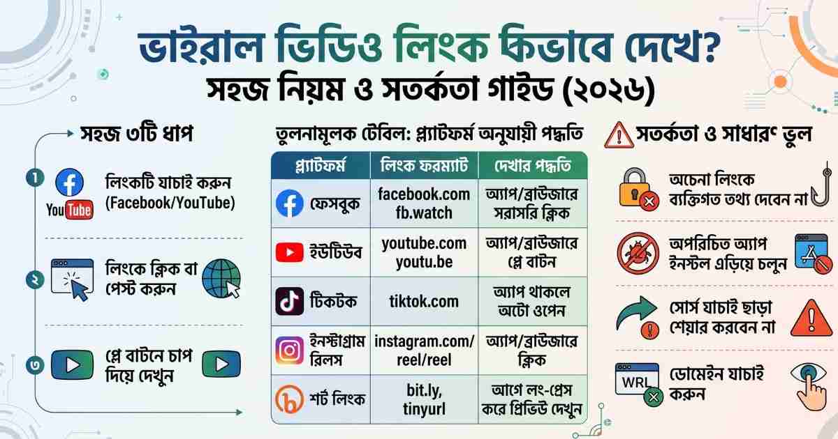 ভাইরাল ভিডিও লিংক কিভাবে দেখে